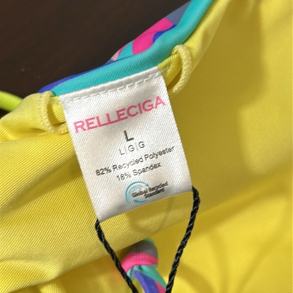 RELLECIGA Women's Cheeky Bikini Bottom Push up Triangle Bikini Swimsuit Neon - Picture 8 of 15